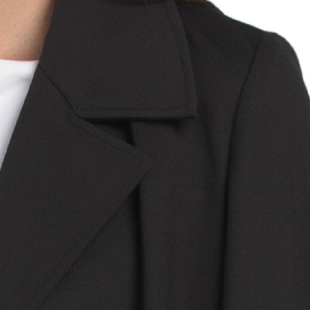 ANNE KLEIN Petite Bedford Stretch Drapey Trench Jacket - Picture 3 of 4